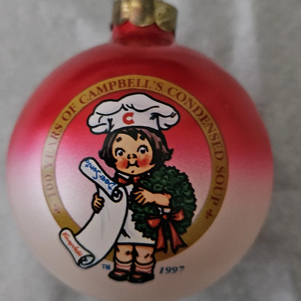 CAMPBELL'S 100 Year of Condensed   Soup Vintage 1997 Ornament.